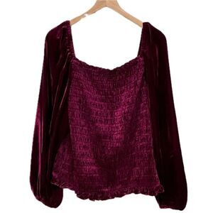 Torrid Burgundy Purple Velvet Top - See Measurements